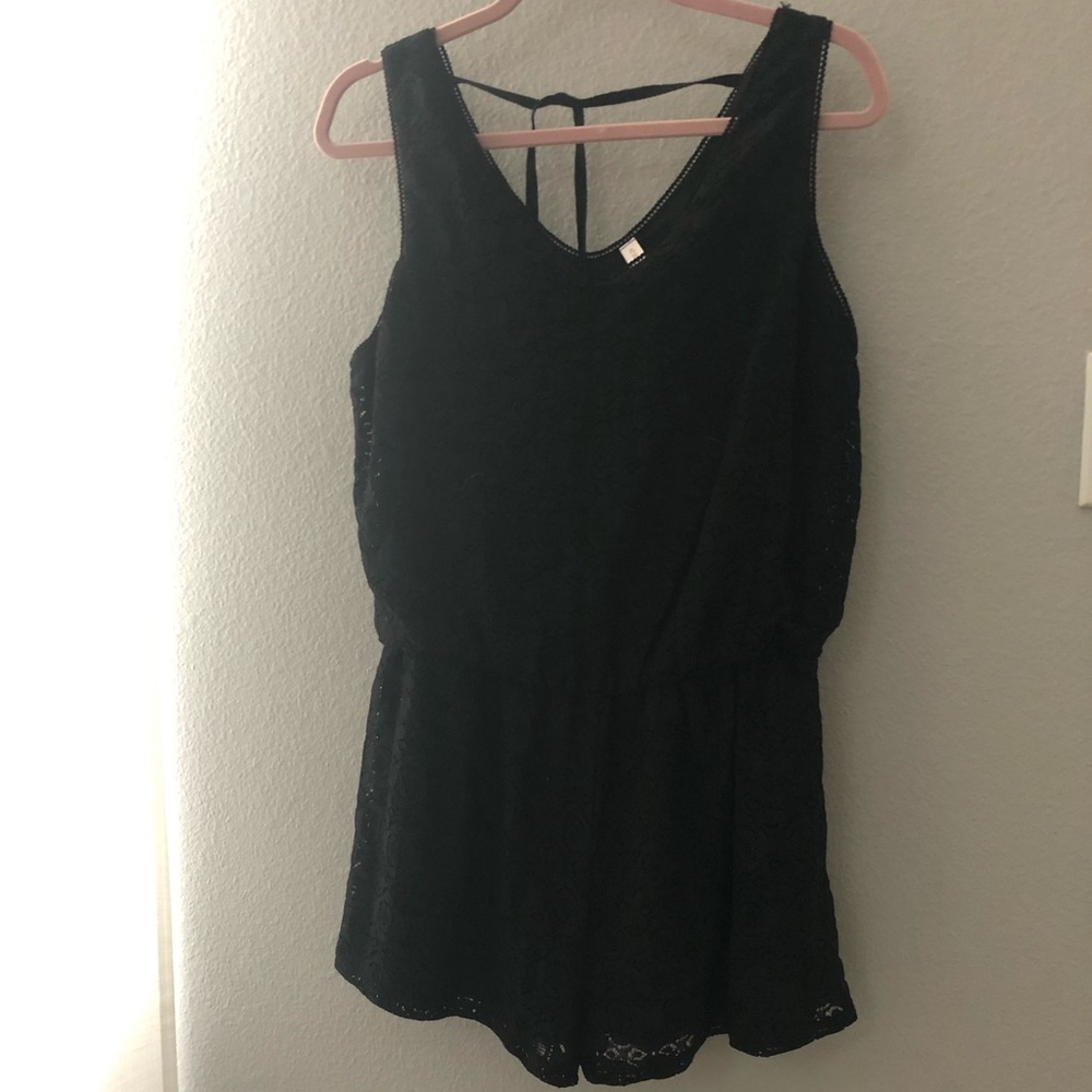 Black lace romper